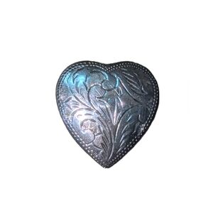 Sterling Silver Pillbox - Heart-Shaped